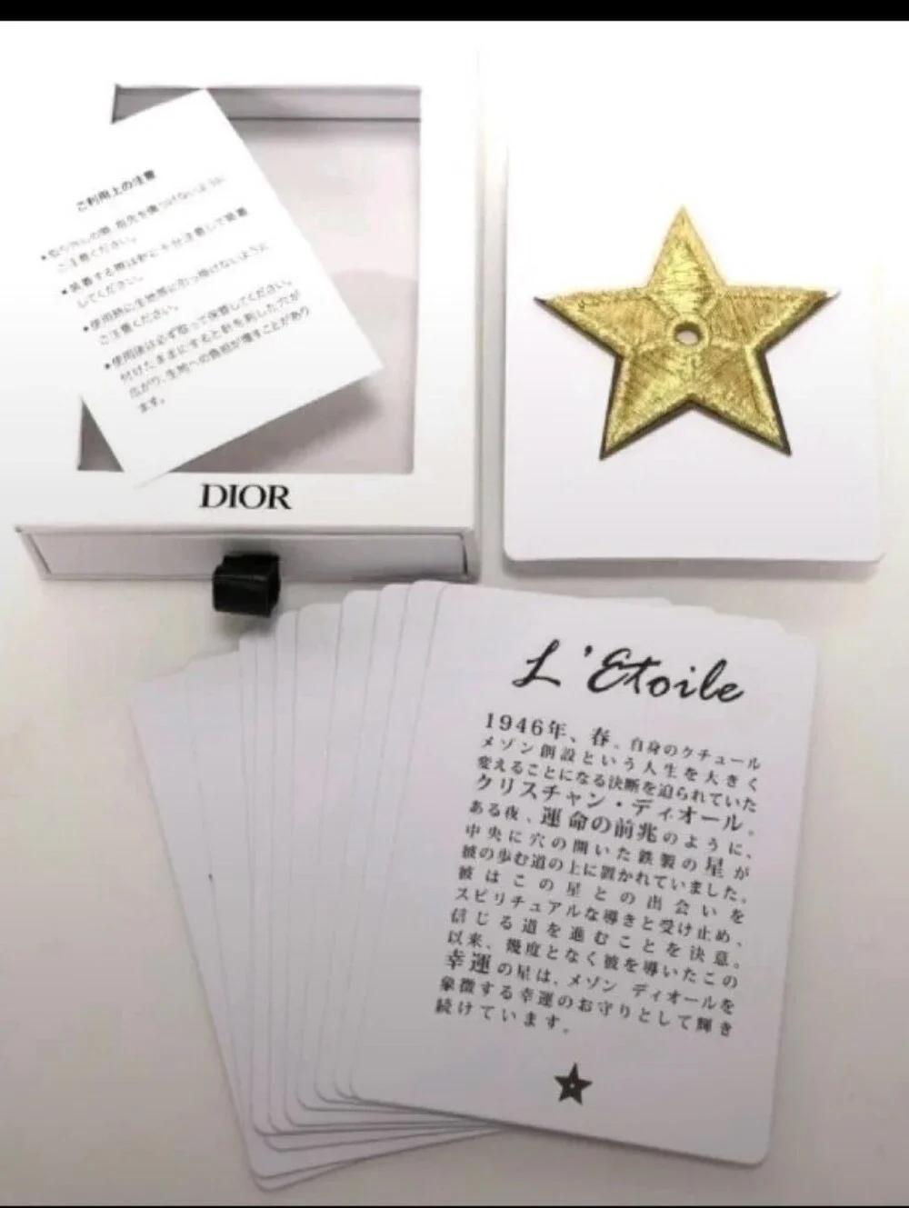 NEW Embroidered DIOR Star Brooch Pin (Gold 💛) In Box